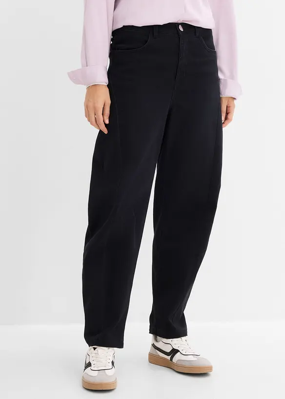Barrelbyxa i twill av bomullsmix, bonprix