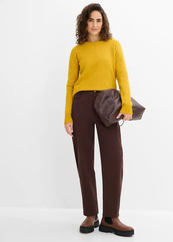 Barrelbyxa i twill av bomullsmix, bonprix