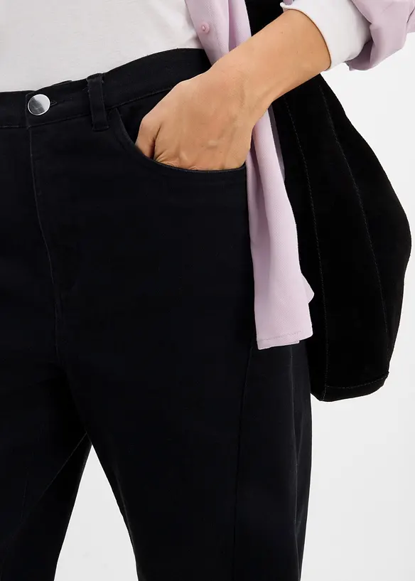 Barrelbyxa i twill av bomullsmix, bonprix