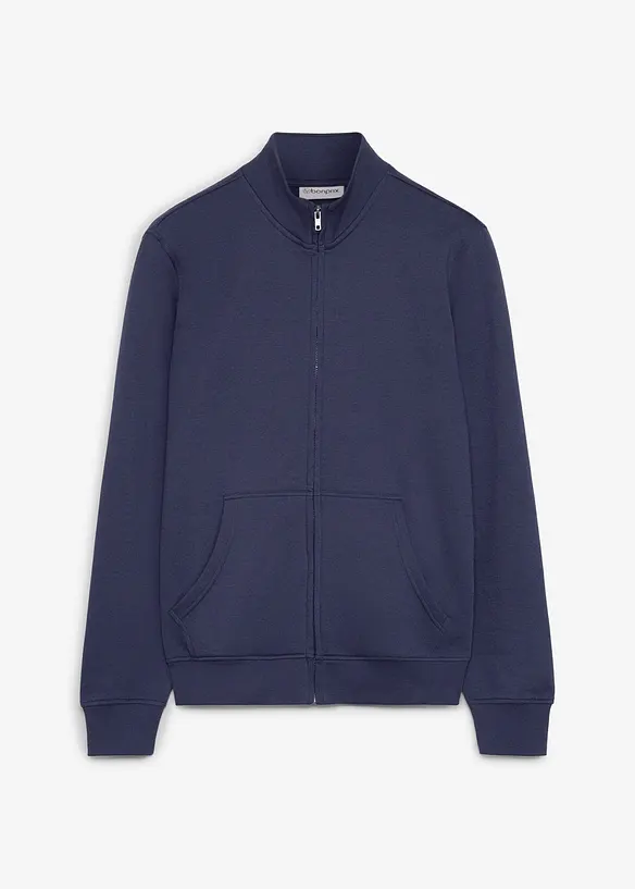Sweatshirtjacka med st&aring;krage, bonprix