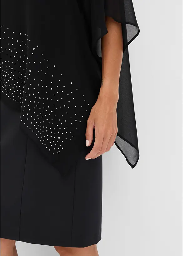 Fodralkl&auml;nning med glitterstenar, premium, bonprix