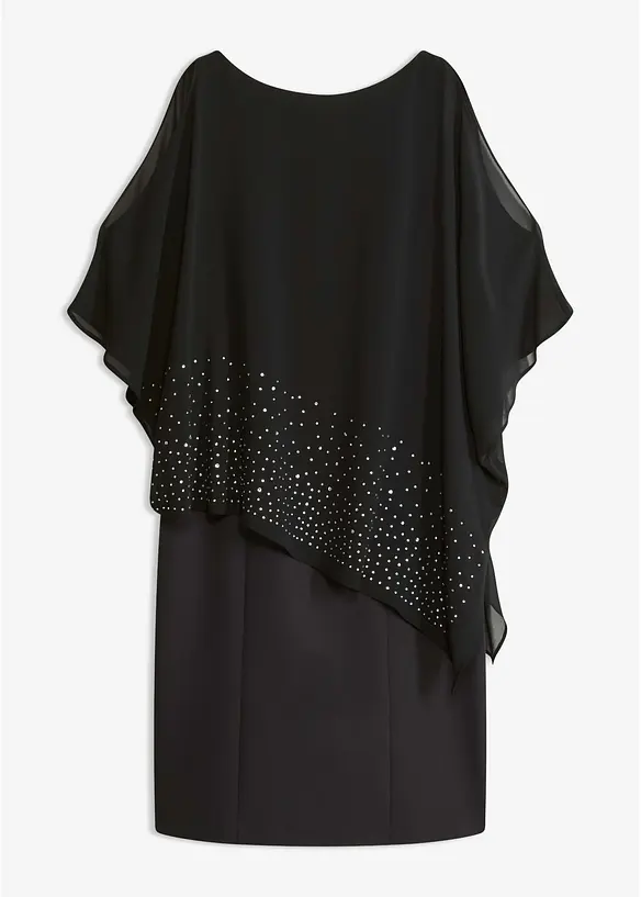 Fodralkl&auml;nning med glitterstenar, premium, bonprix