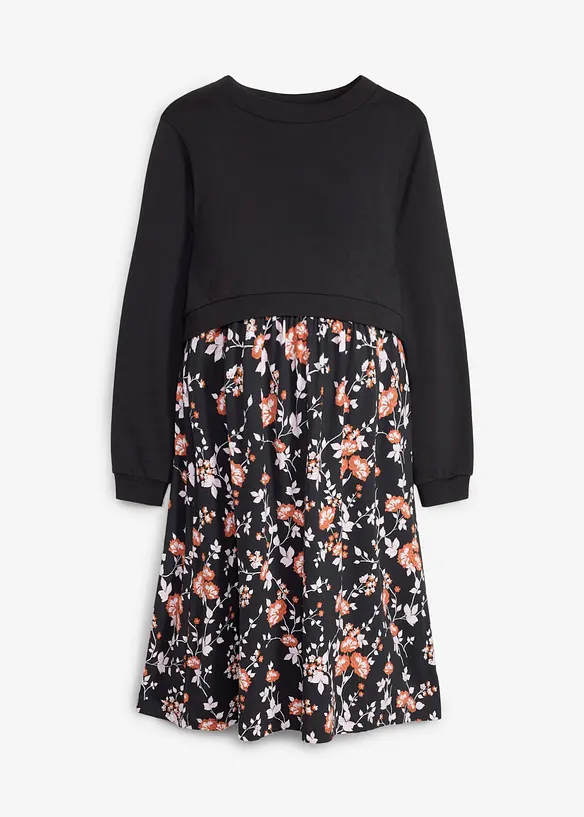 Mamma-/amningskl&auml;nning med sweatshirt (set i 2 delar), bonprix