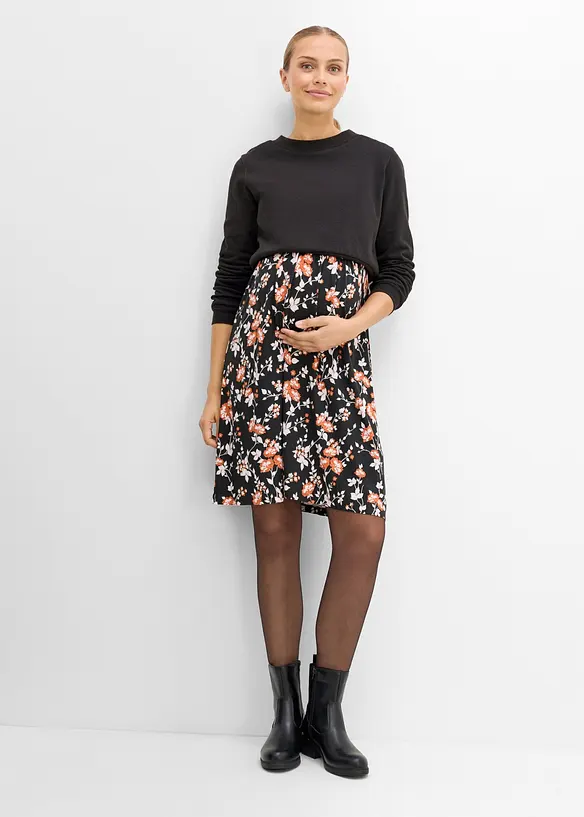 Mamma-/amningskl&auml;nning med sweatshirt (set i 2 delar), bonprix
