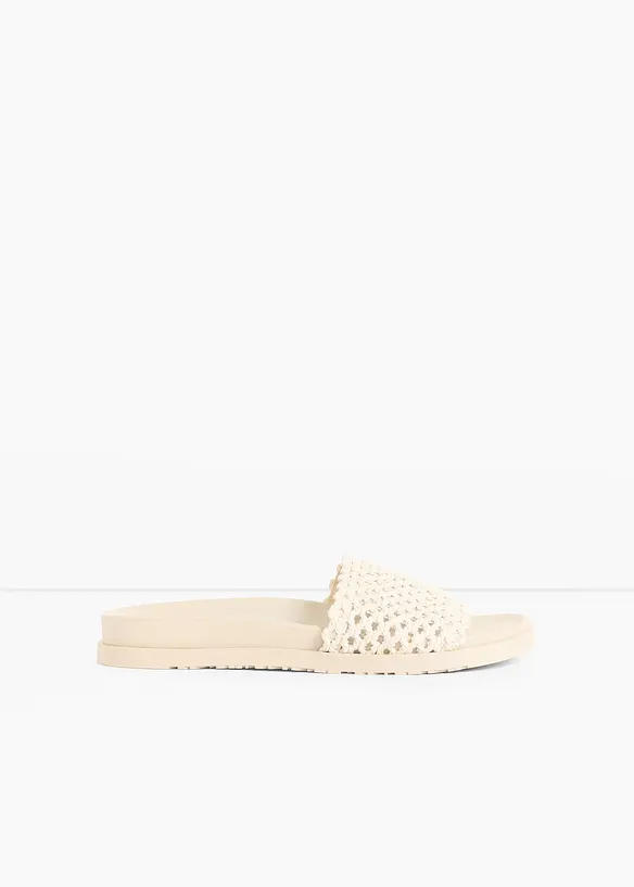 Toffla med virkad look, bonprix