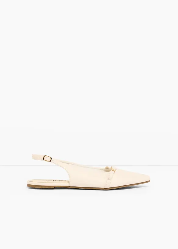 Ballerinasko med slingback och dekorativ rem, bonprix