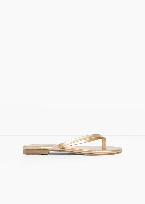 Flip flop-sandal med metallic-look, bonprix