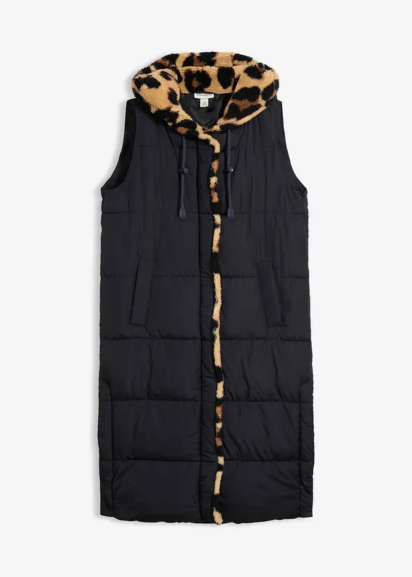 Quiltad v&auml;st med teddyfleece, bonprix