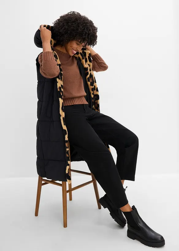 Quiltad v&auml;st med teddyfleece, bonprix