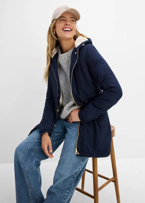 Parkas med teddyfoder, bonprix