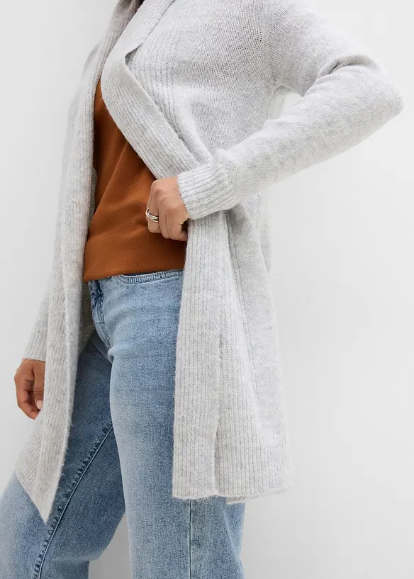 L&aring;ng cardigan med sjalkrage, bonprix