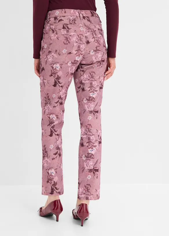 Twillbyxa med blomm&ouml;nster, bonprix