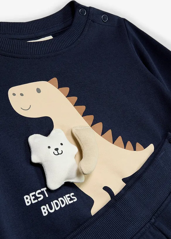 Sweatshirt och byxa med ekologisk bomull (2 delar), bonprix