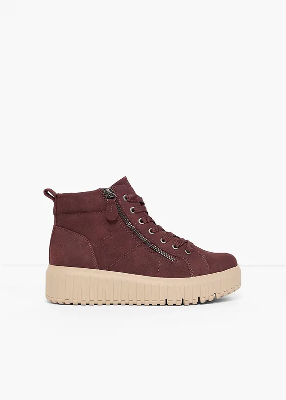 Sneakers med h&ouml;ga skaft och plat&aring;sula fr&aring;n Jana, Jana