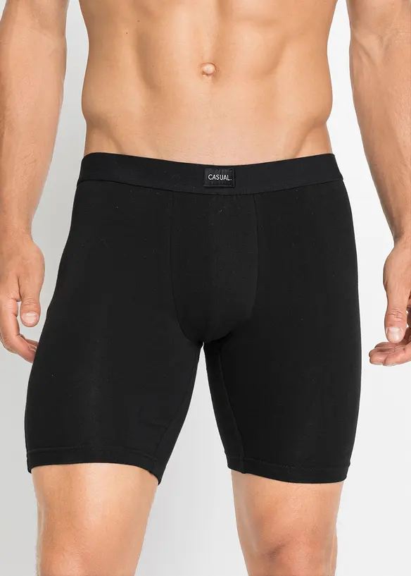 L&aring;nga boxershorts med bomull (2-pack), bonprix