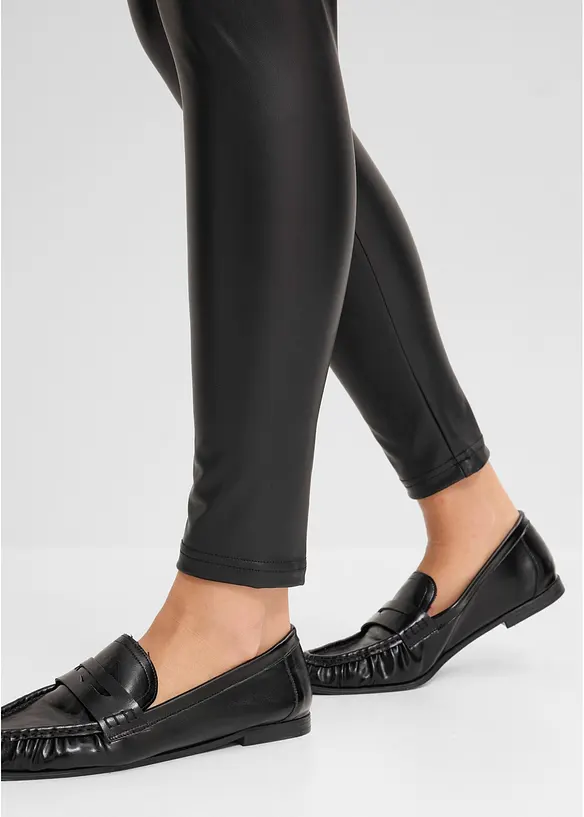 Fodrade leggings i skinnimitation, bonprix