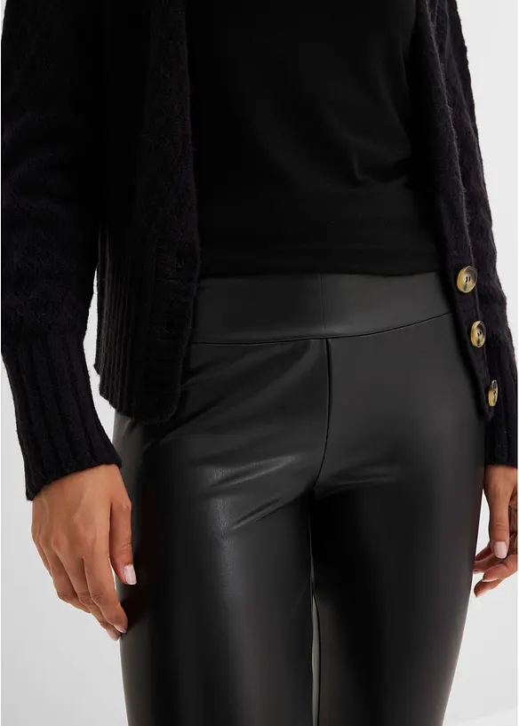 Fodrade leggings i skinnimitation, bonprix