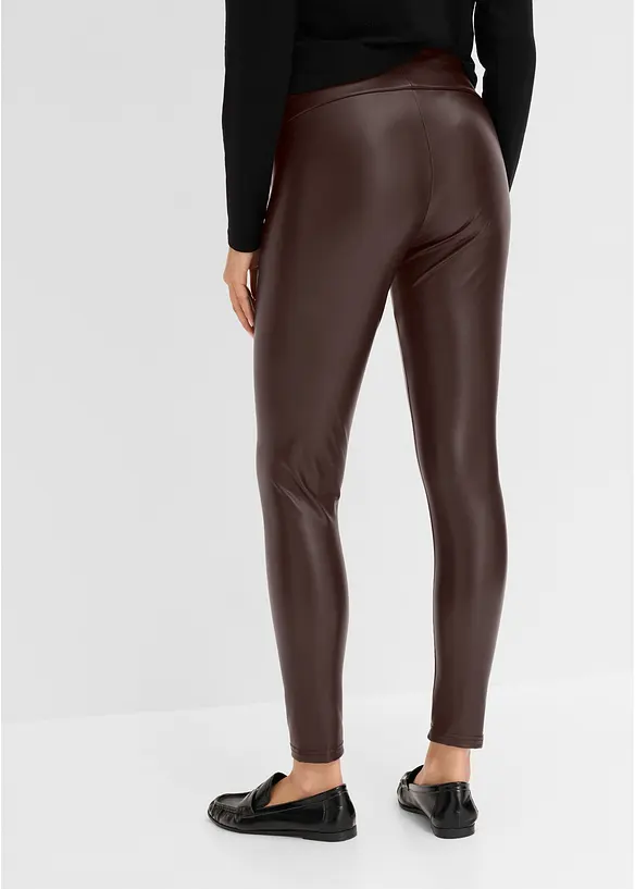 Fodrade leggings i skinnimitation, bonprix