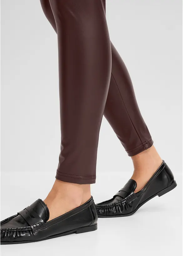 Fodrade leggings i skinnimitation, bonprix