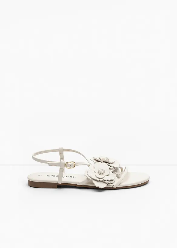 Sandal med blomapplikation, bonprix