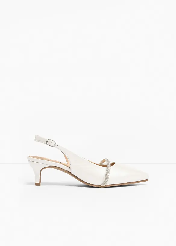 Slingbackpumps med glitterstenar, bonprix