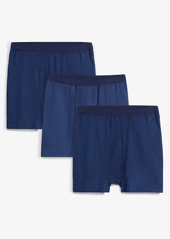 Boxerkalsong, tajt, medell&aring;ng, h&ouml;g midja, med mjuk bomull (3-pack), bonprix