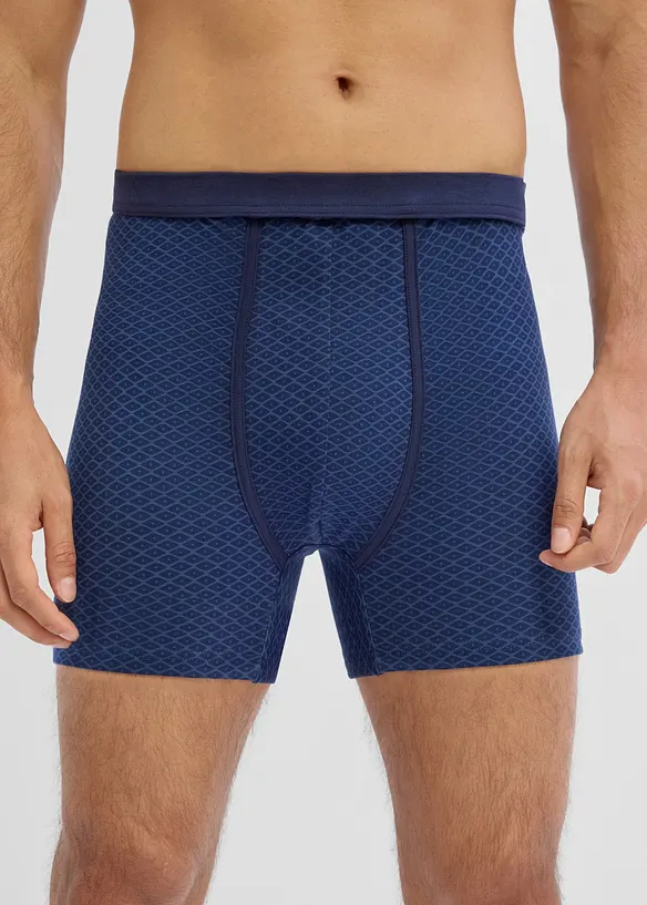 Boxerkalsong, tajt, medell&aring;ng, h&ouml;g midja, med mjuk bomull (3-pack), bonprix