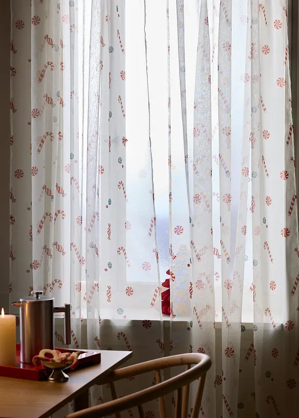 Gardin med &aring;tervunnen polyester (1-pack), bonprix