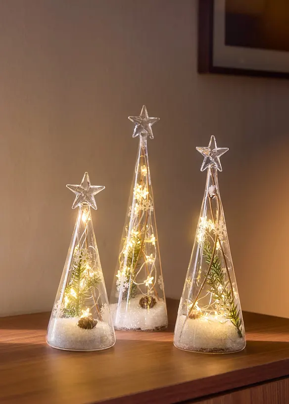 Prydnadsf&ouml;rem&aring;l med LED-belysning (3 delar), bonprix