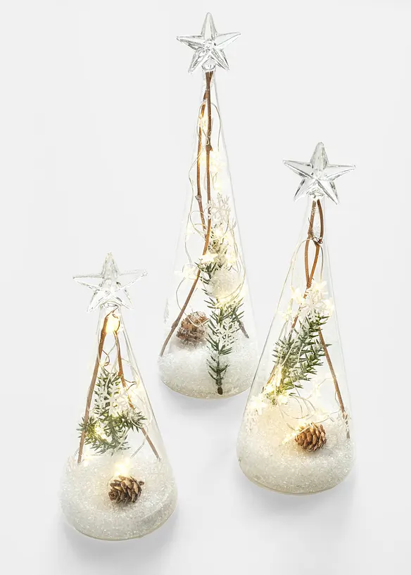 Prydnadsf&ouml;rem&aring;l med LED-belysning (3 delar), bonprix
