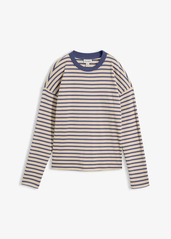 L&aring;ng&auml;rmad topp i tjockt bomullsmaterial, bonprix