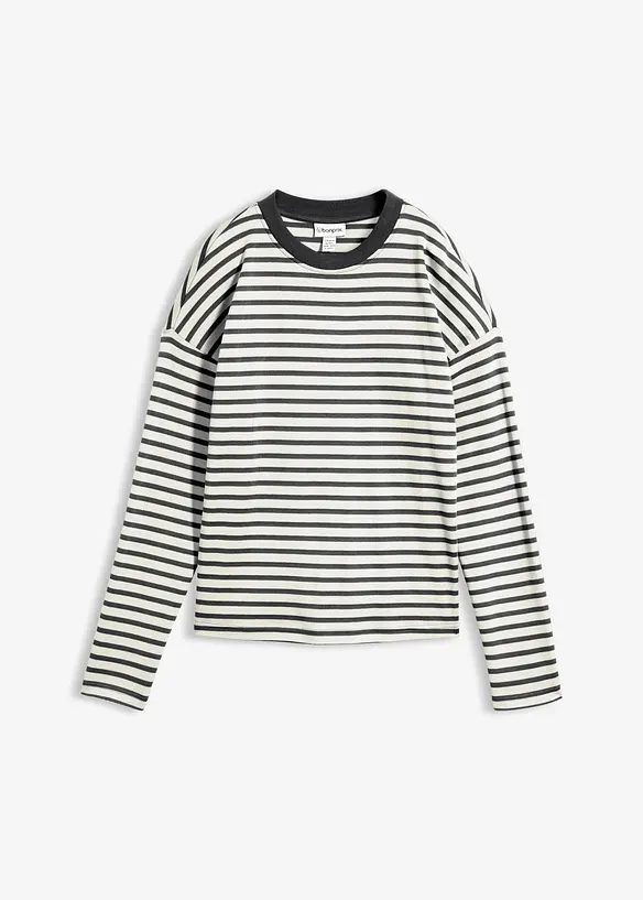 L&aring;ng&auml;rmad topp i tjockt bomullsmaterial, bonprix