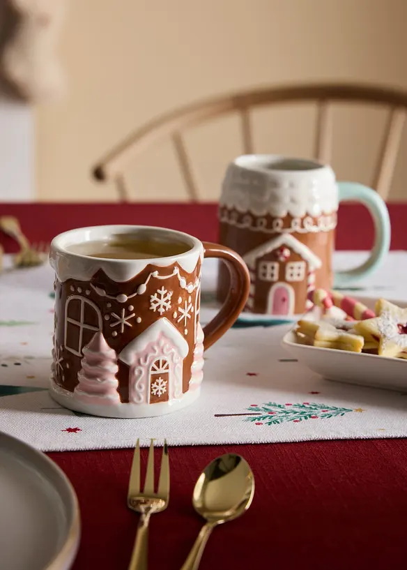 Mugg med pepparkaksmotiv (2-pack), bonprix