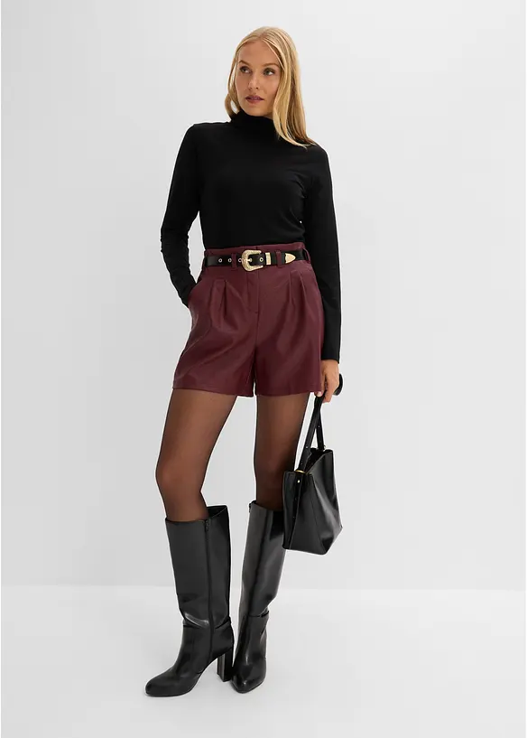 Shorts i skinnimitation med sk&auml;rp, bonprix
