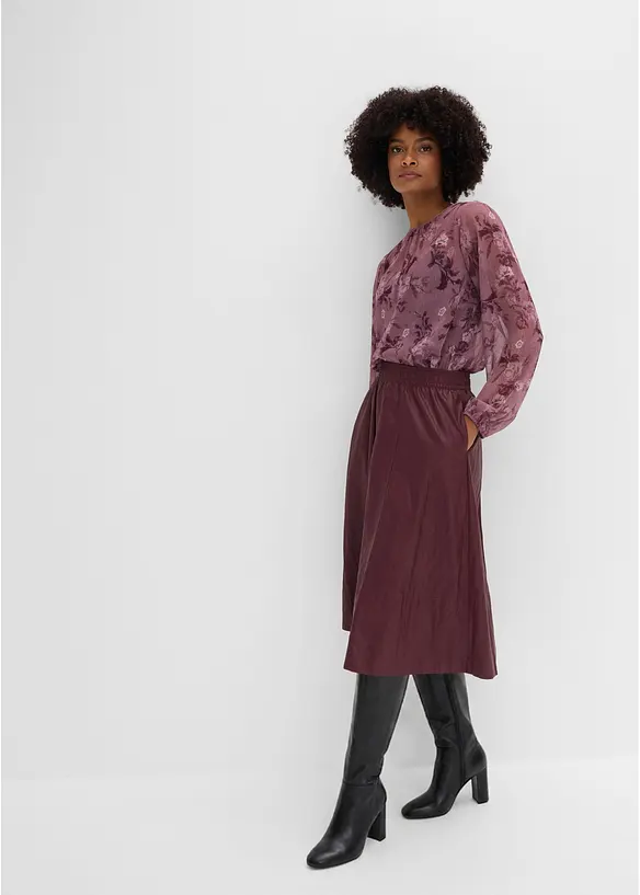 Transparent chiffongtunika, bonprix