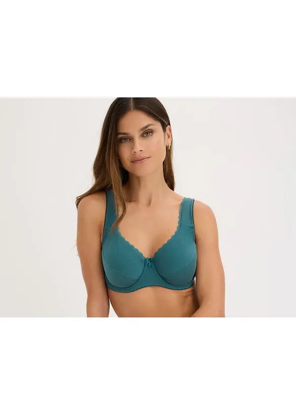 BH med bygel, med mjuk ekologisk bomull (3-pack), bonprix