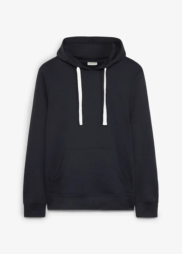 Sweatshirt med huva i ren bomull, bonprix