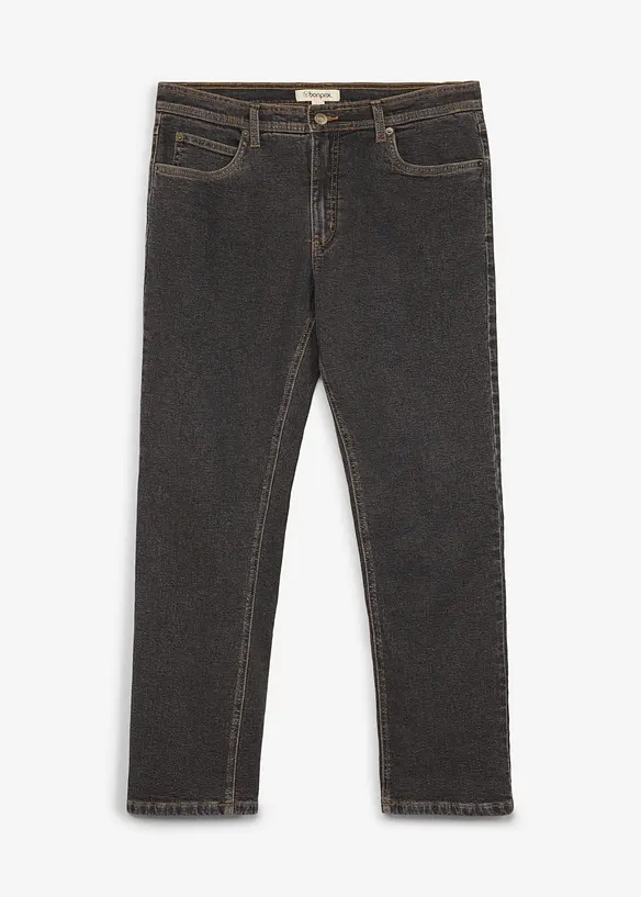 Classic Fit Jeans med mjukt flanellfoder, Straight, bonprix