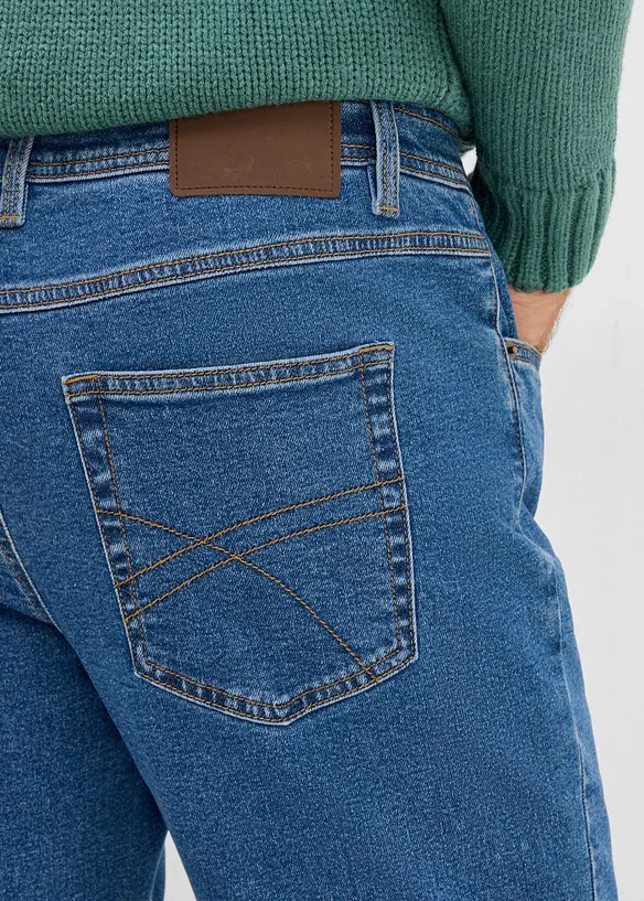 Classic Fit Jeans med mjukt flanellfoder, Straight, bonprix