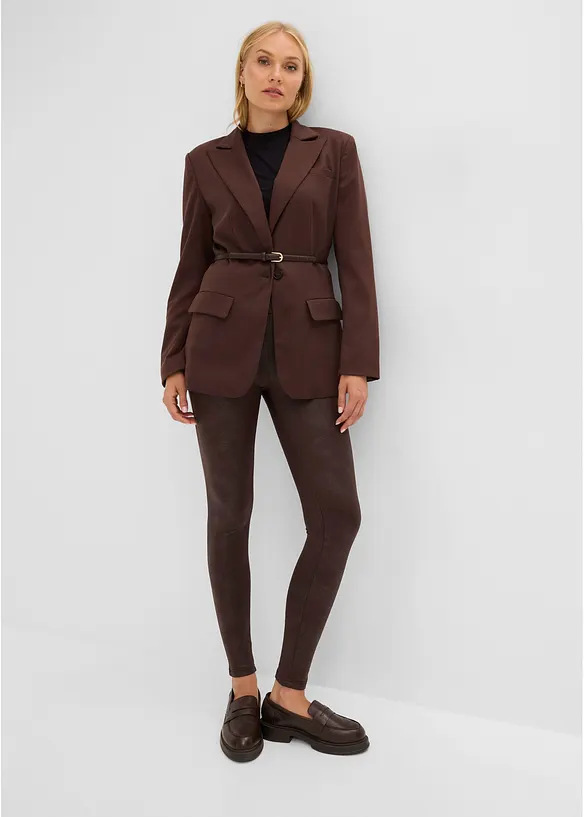 Fodrade leggings med ytskikt, bonprix