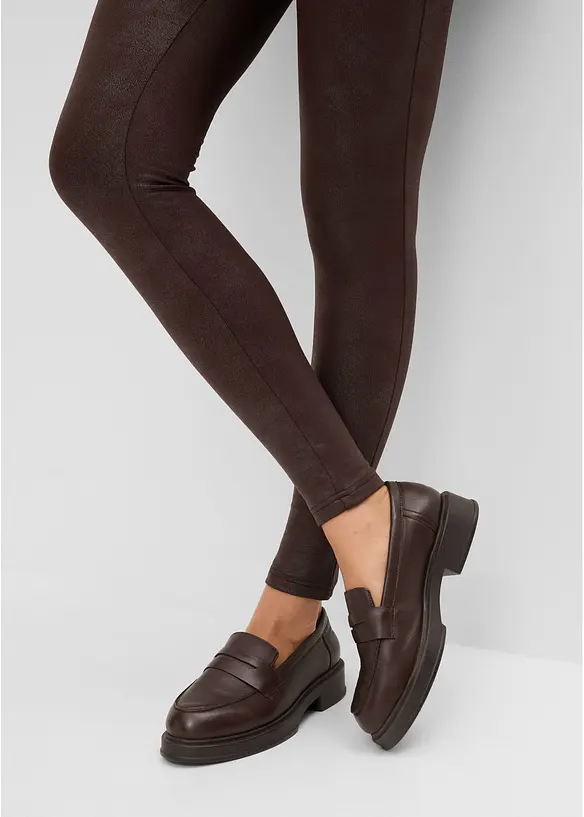 Fodrade leggings med ytskikt, bonprix