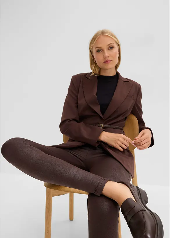 Fodrade leggings med ytskikt, bonprix