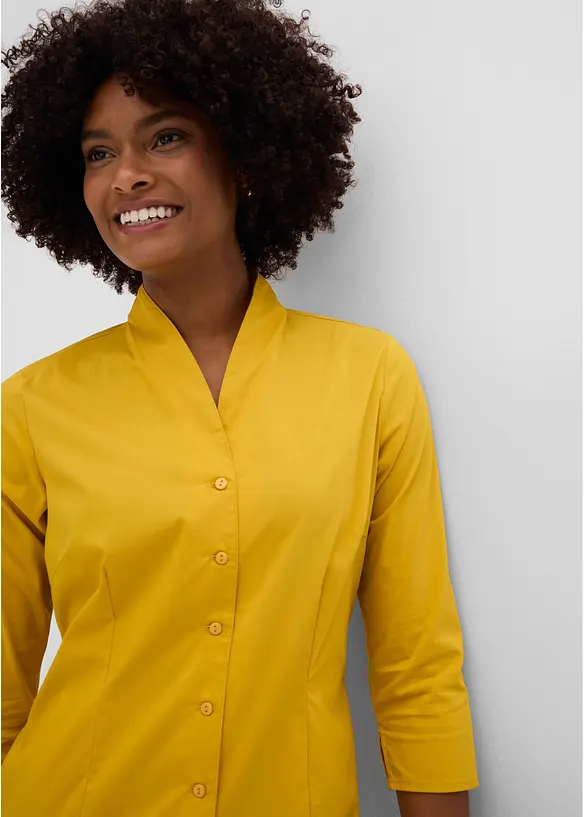 Blus med sjalkrage, bonprix