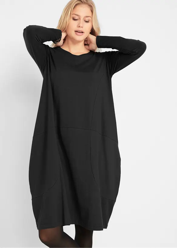 Ballongformad jerseykl&auml;nning, bonprix