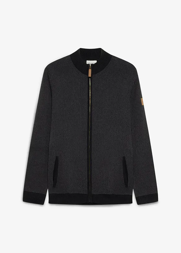 Grovstickad cardigan i bomull, bonprix