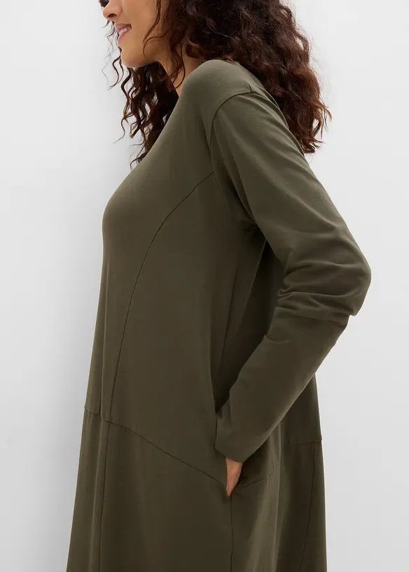 Ballongformad jerseykl&auml;nning, bonprix