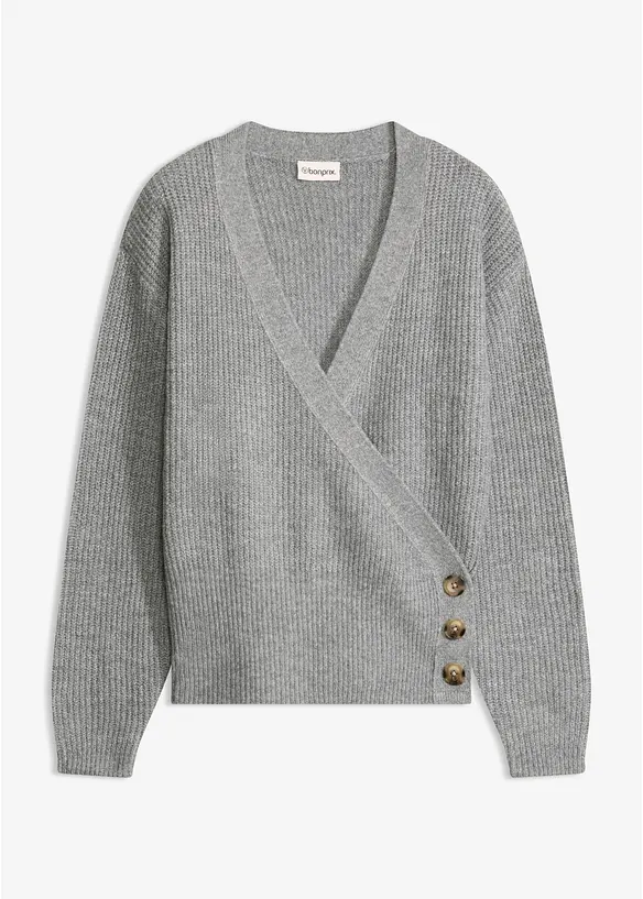 Oversizetr&ouml;ja med omlottlook, bonprix
