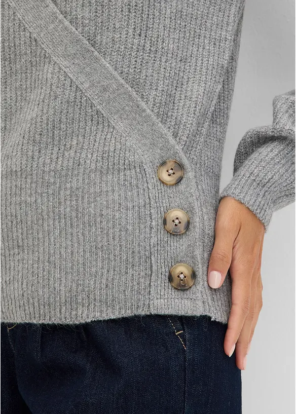 Oversizetr&ouml;ja med omlottlook, bonprix
