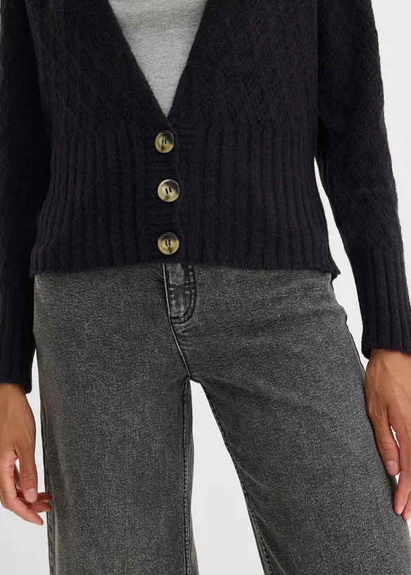 Finstickad cardigan, bonprix