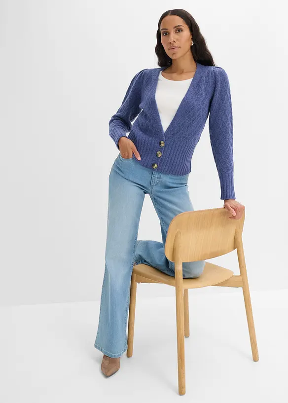 Finstickad cardigan, bonprix